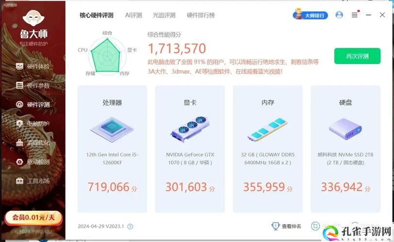 w510鲁大师