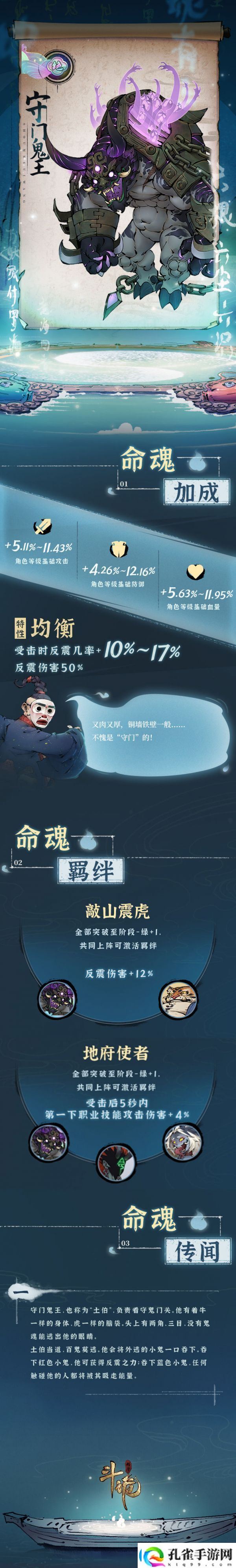 斗诡守门鬼王命魂属性具体一览