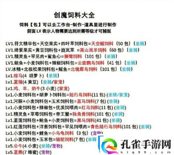 创造与魔法巨猿饲料制作全攻略