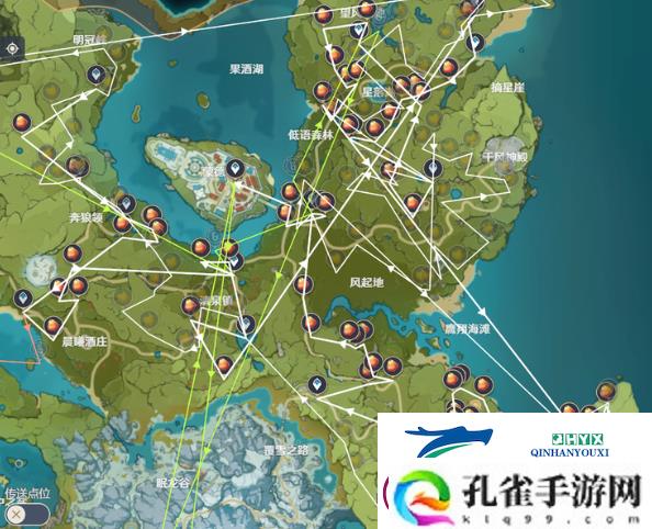 原神提瓦特钓鱼路线一览