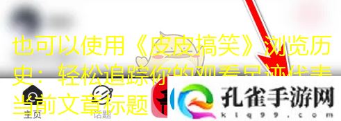 皮皮搞笑浏览历史