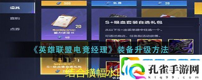 英雄联盟电竞经理装备升级攻略揭秘