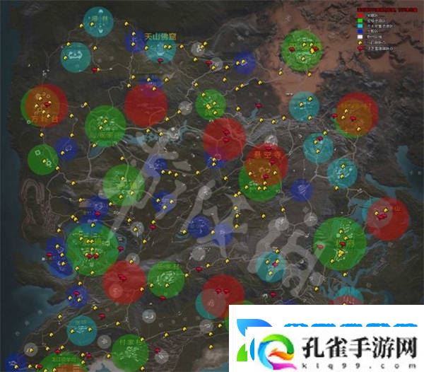武侠乂手游地图资源分布图