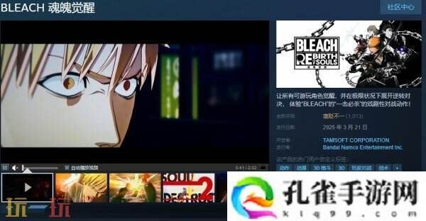万代南梦宫3D格斗游戏《BLEACH 魂魄觉醒》现已正式发售