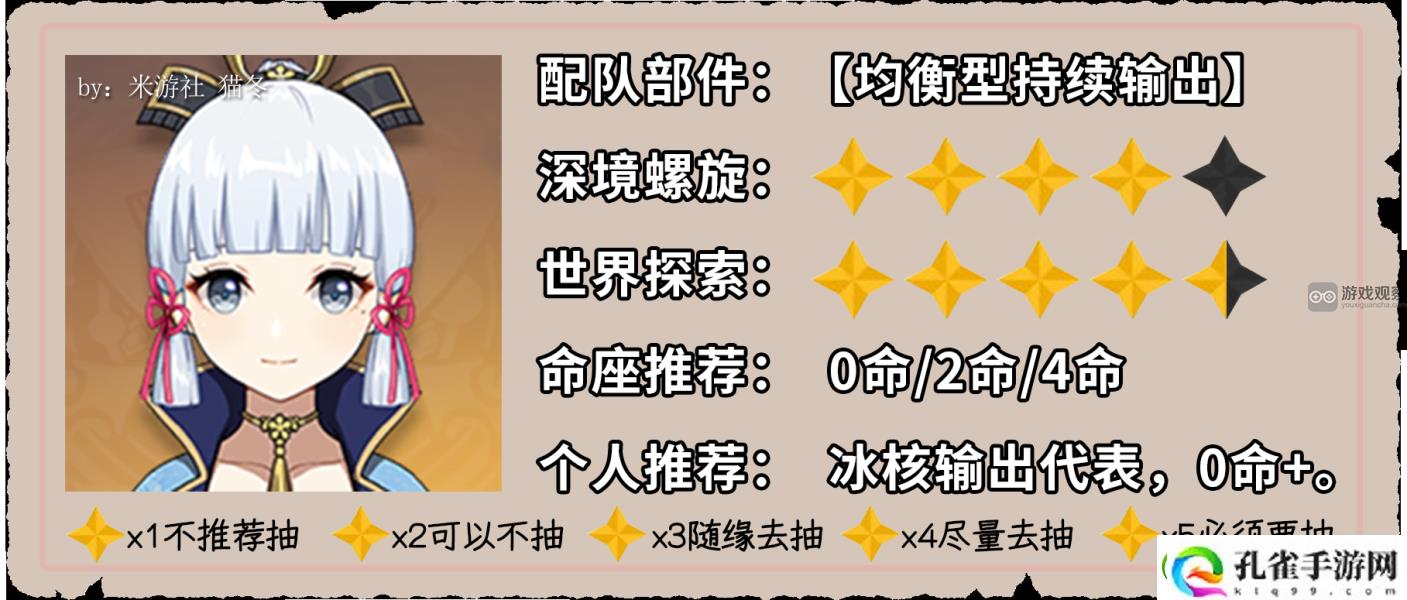 原神4.3神里绫华复刻值得抽吗