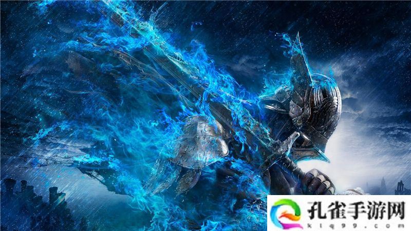 艾尔登法环发布绝美蓝色火焰骑士壁纸