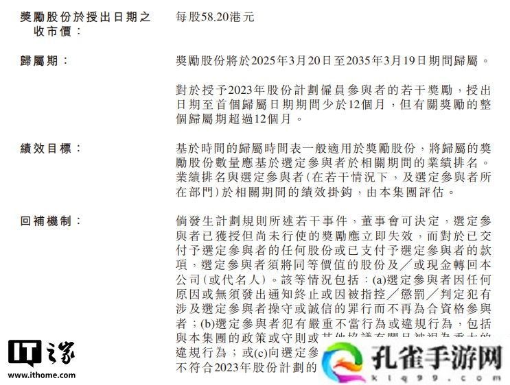小米豪掷 8344 万股激励员工：覆盖集团 3877 人及合作方，归属期最长十年