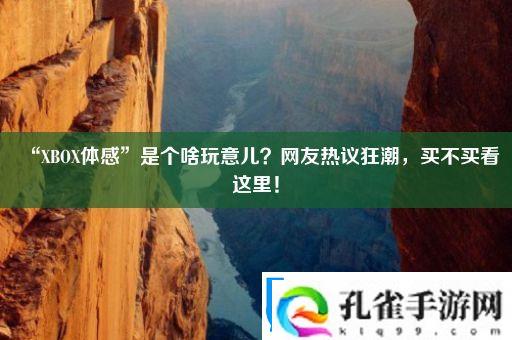“XBOX体感”是个啥玩意儿