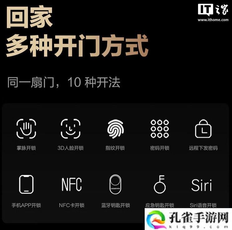鹿客掌脉锁“黑武士大师款”发布：支持苹果 HomeKit、可选黑灰双色，4099 元
