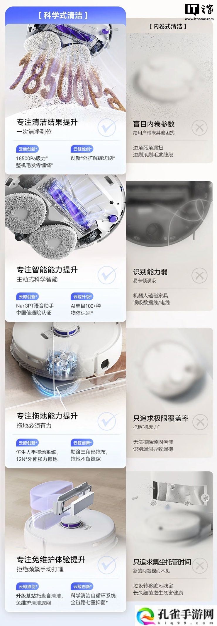 云鲸推出 J5Max 扫拖机器人：18500Pa 吸力、外扩解缠绕边刷，3599 元起