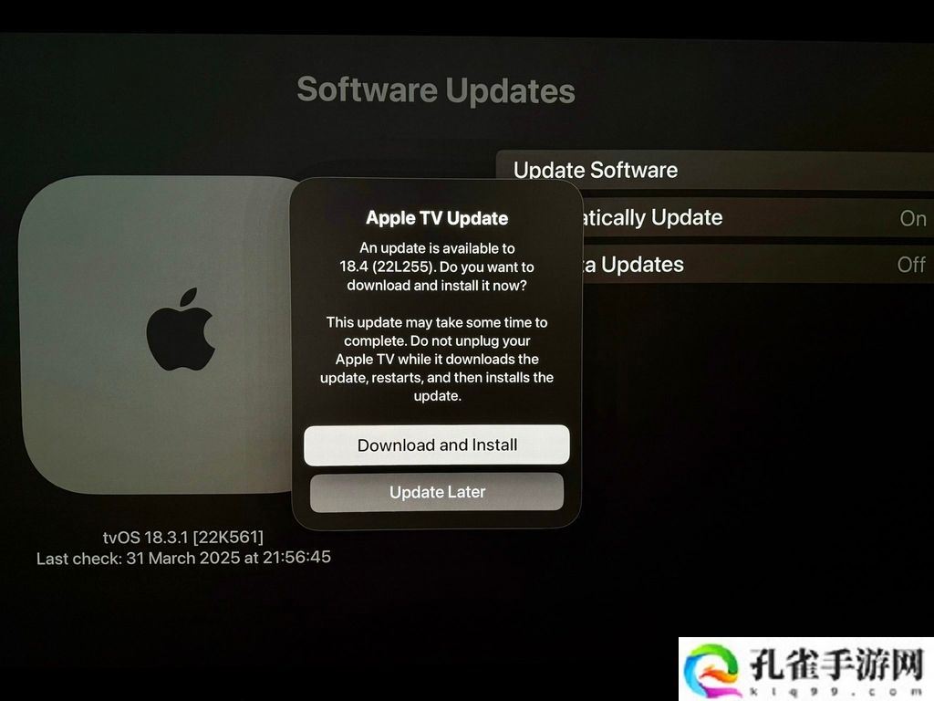 苹果 tvOS 18.4 发布：首次支持语音控制 Matter 扫地机器人、优化 Apple TV 应用