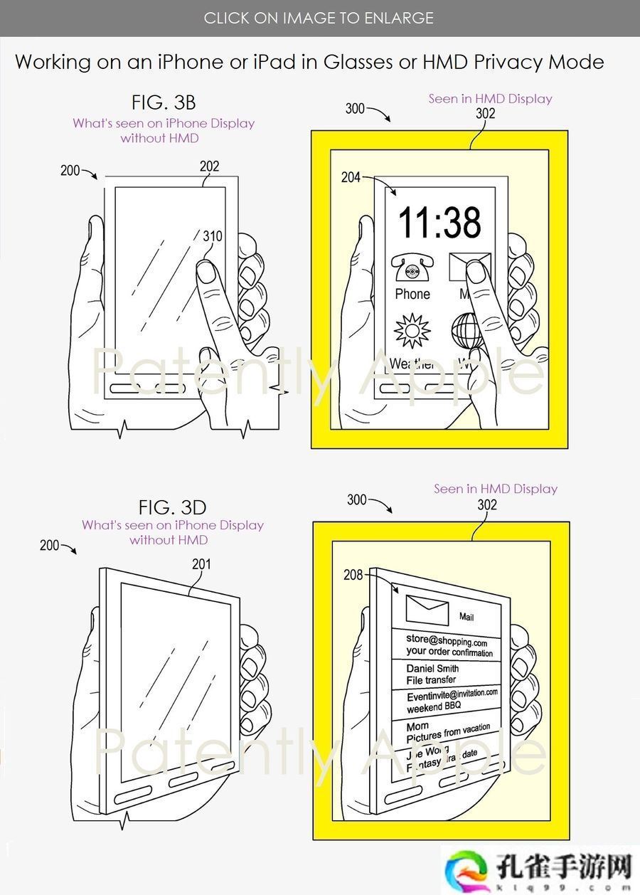 苹果专利探索 Vision Pro 头显未来：联动 iPhone / Mac，打造防窥屏神器