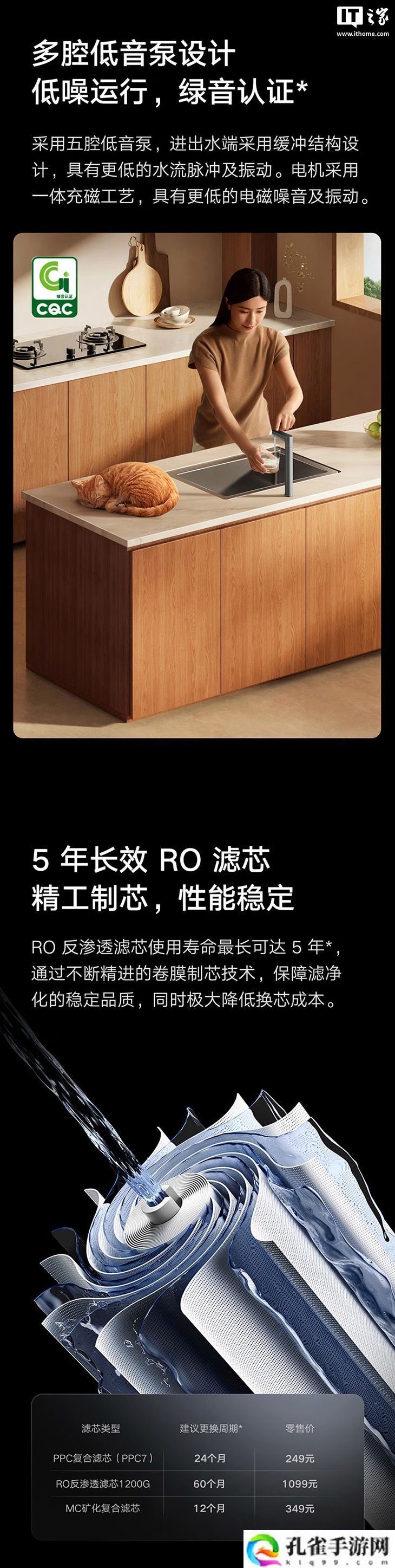 小米推出米家富矿净水器 1200G：5 年长效 RO 滤芯、OLED 触控龙头，3399 元