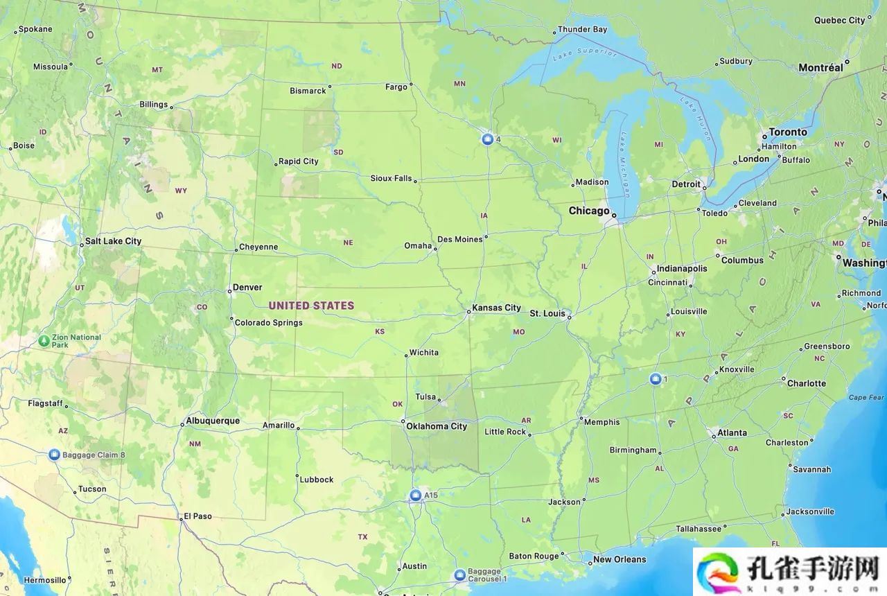 用户反馈苹果地图出现 BUG：州视图下错误标记全美机场行李提取处