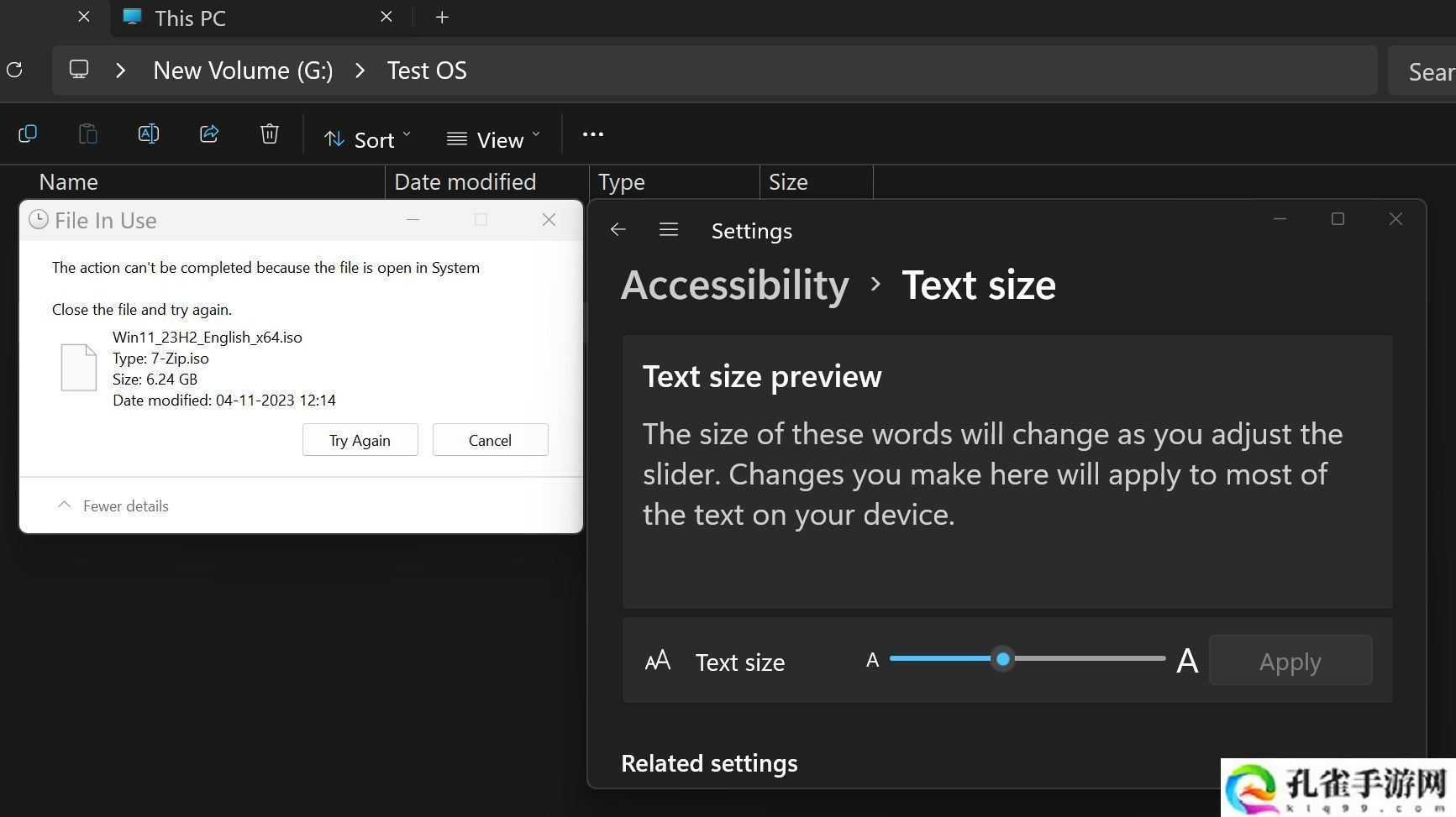 微软 Win11 23H2 预览版新特性:提升文件管理器文本缩放体验