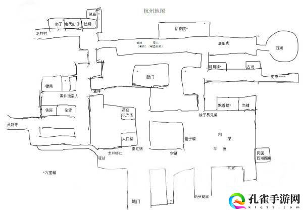 侠客风云传杭州地图一览