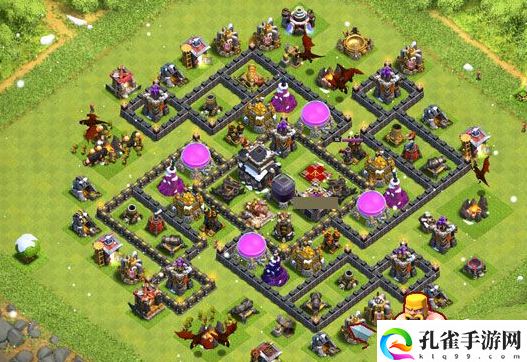 coc部落冲突9本护资源阵型怎么摆