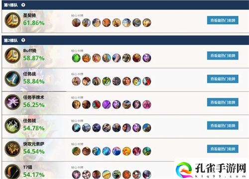 炉石传说热门卡组2022 炉石传说热门卡组排名