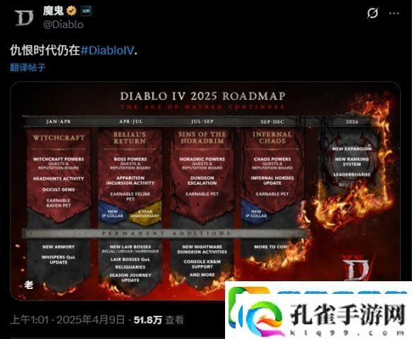 前暴雪总裁担忧暗黑破坏神4！只因更新过于敷衍