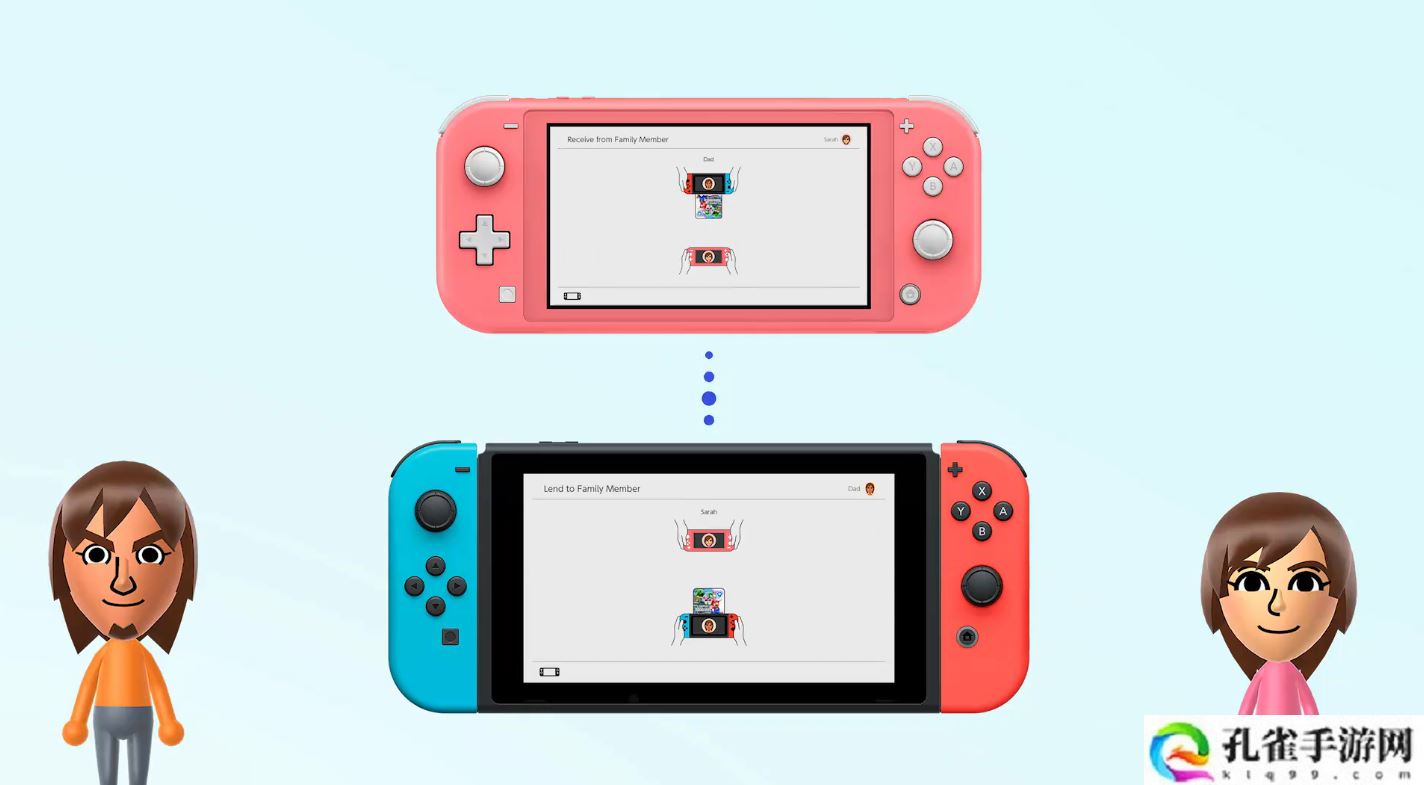 任天堂 Switch 推出虚拟游戏卡，可在家庭组成员间共享数字游戏