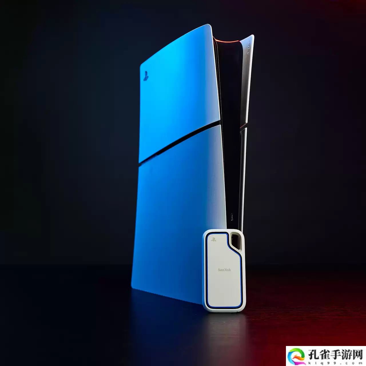 闪迪推出索尼 PS5 特别版至尊极速移动固态硬盘，主机同款白底点缀黑蓝设计