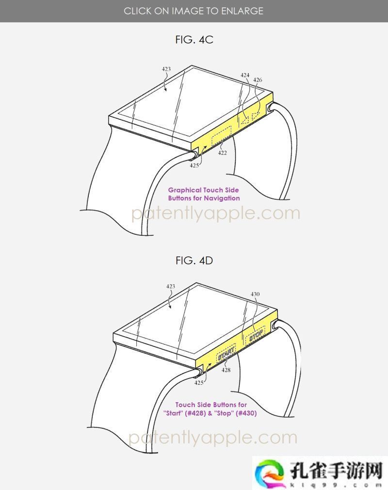苹果获批玻璃表壳 Apple Watch 专利：侧边触控屏支持动态交互