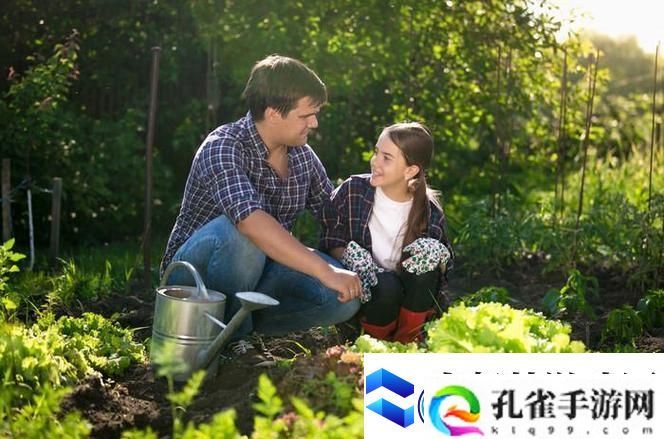 父亲有力挺送女儿的花园：爱的滋养与成长的乐章
