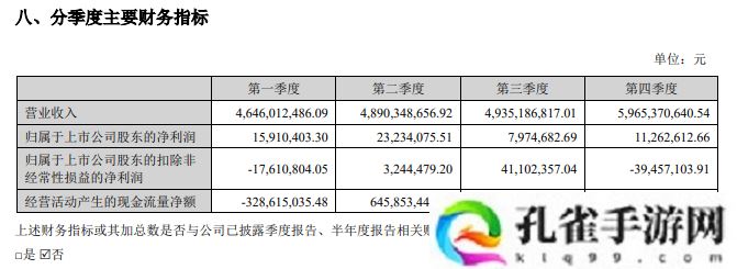欧菲光 2024 年营收 204.37 亿元同比增长 21.19%，净利润同比下降 24.09%