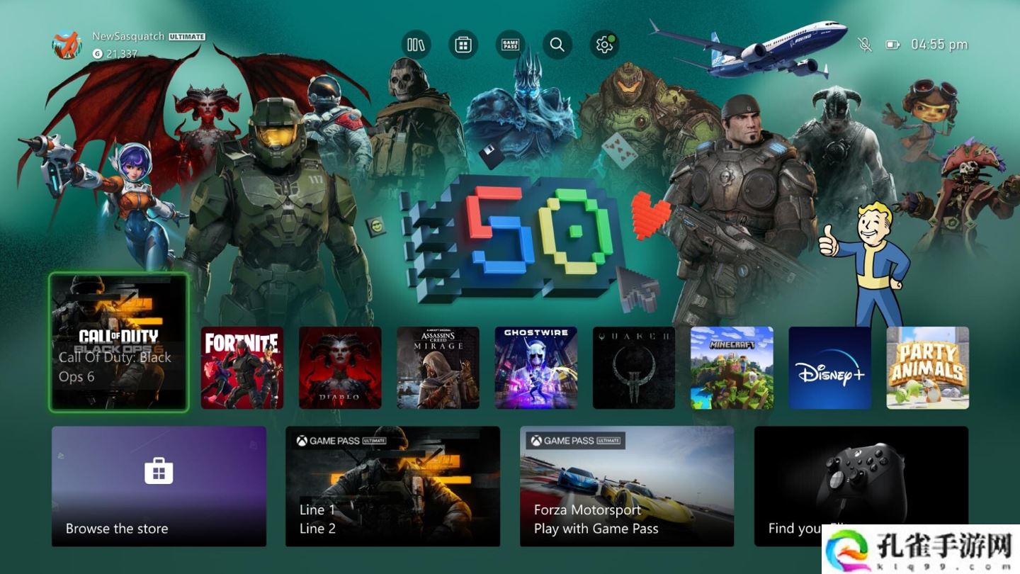 新动态背景、主题等亮相，Xbox 庆祝微软成立 50 周年