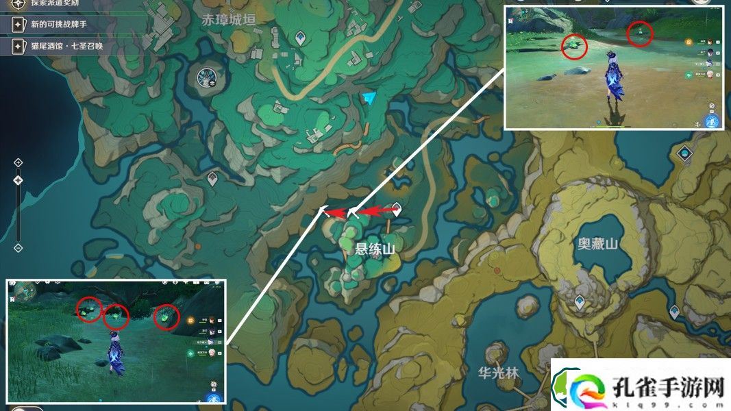 原神清水玉采集路线图 闲云突破材料清水玉采集位置图