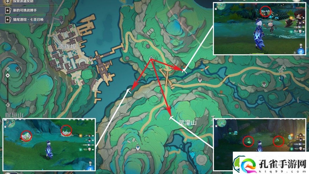 原神清水玉采集路线图 闲云突破材料清水玉采集位置图
