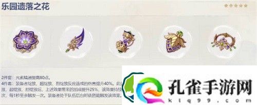 原神乐园遗落之花适合谁-原神乐园遗落之花适合角色一览